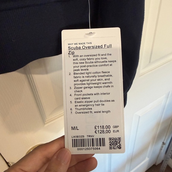 Lululemon scuba oversized true Navy full zip hoodie M/L - Picture 4 of 5